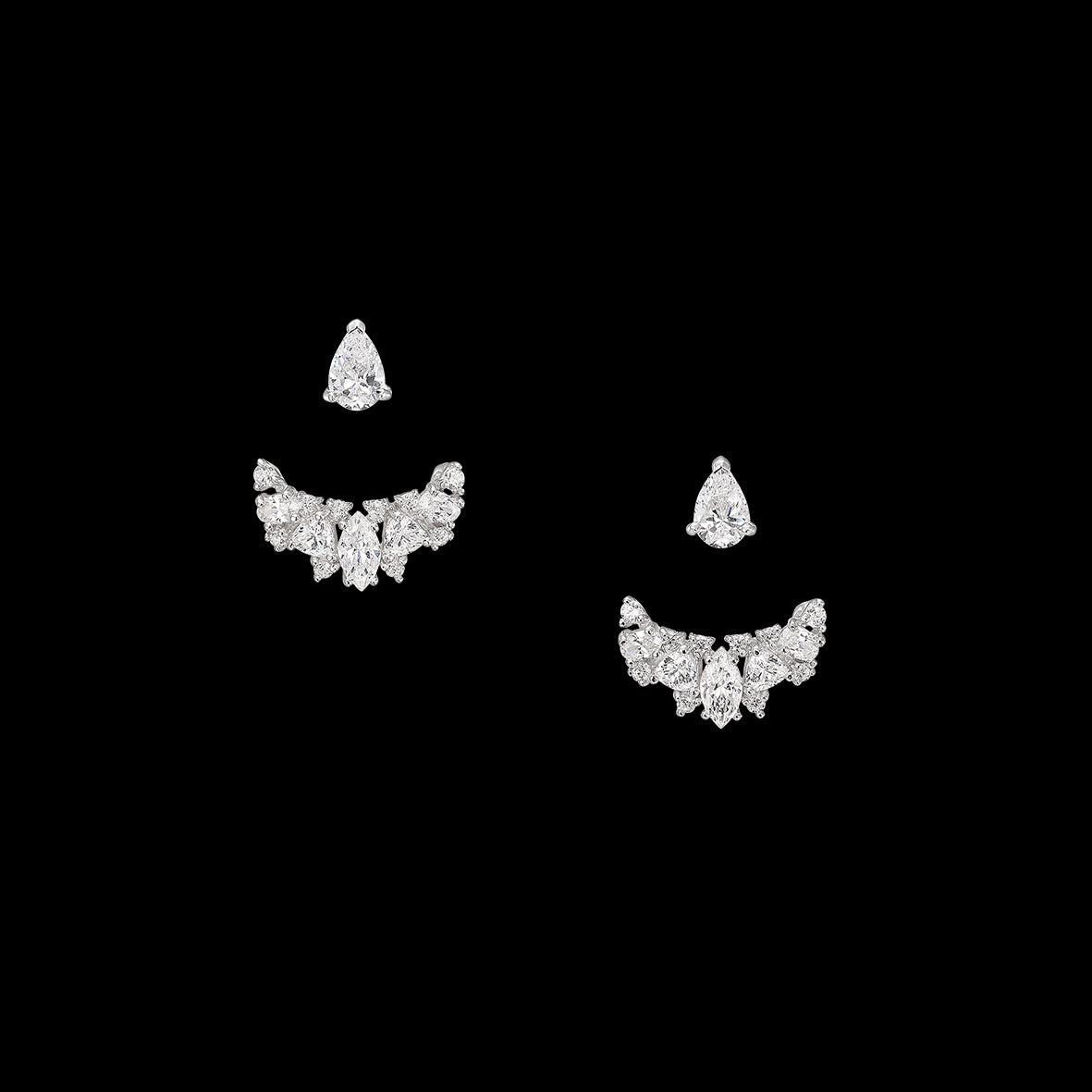 Snowflower Twinkle Ear-Jackets